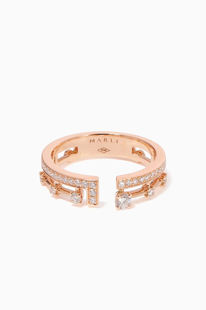 

Rose-Gold & Diamond Avenues Index Ring