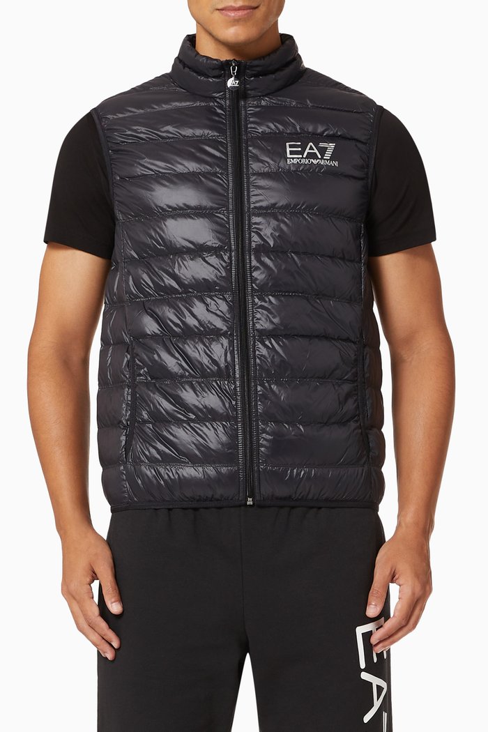 

EA7 TrainCore Down Nylon Gilet, Black