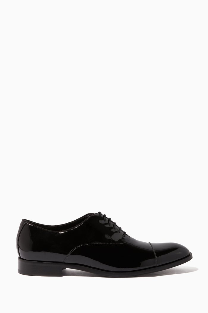 

Patent Leather Oxford Shoes, Black