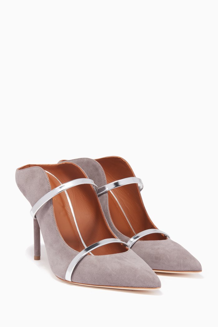 

Grey Suede Classic Point Toe Maureen Mules