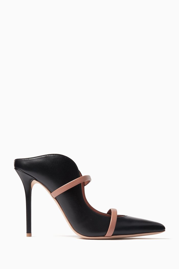 

Black Maureen Leather Mules