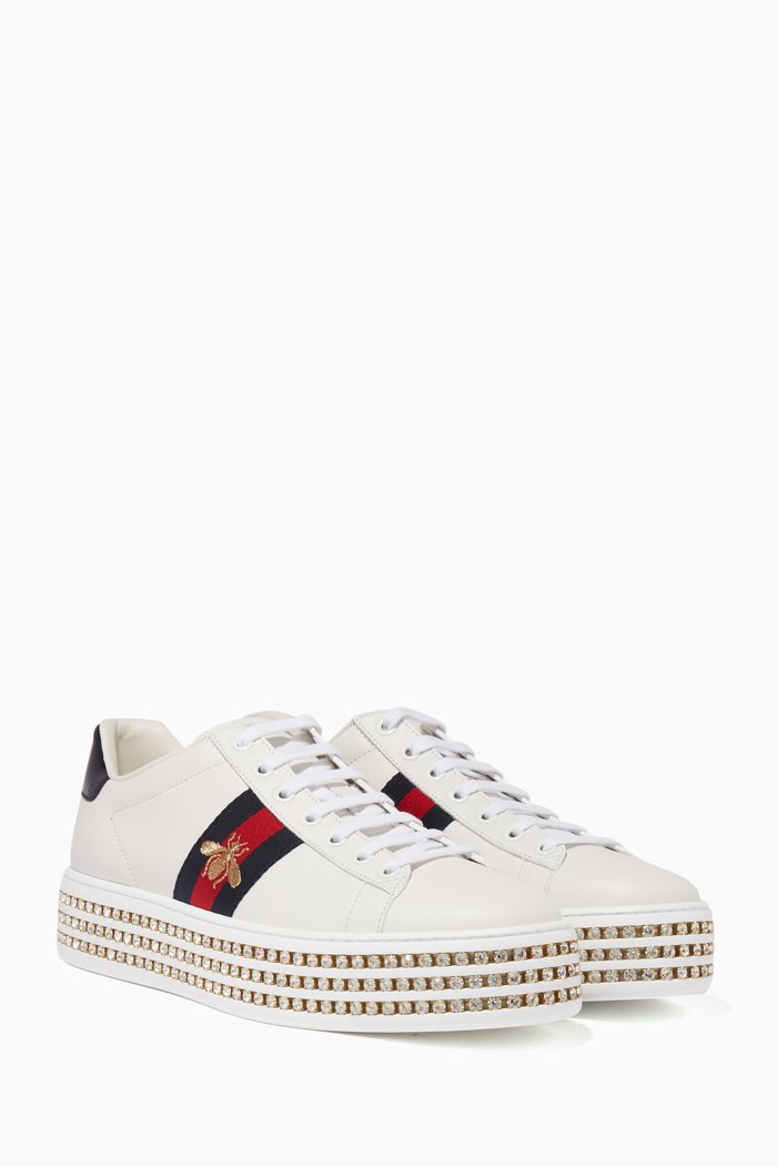 

White New Ace Platform Sneakers