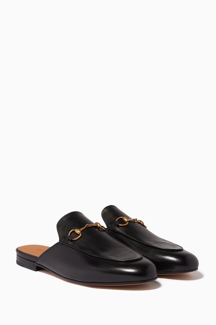 

Black Princetown Leather Loafers