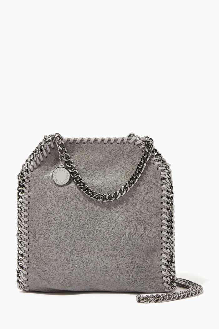 

Falabella Tiny Shaggy Deer Tote Bag, Grey