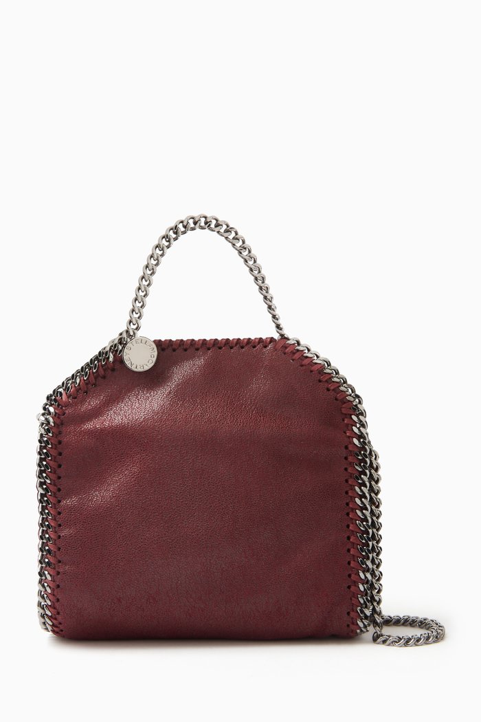 

Falabella Tiny Tote Bag in Eco Shaggy Deer Leather, Purple