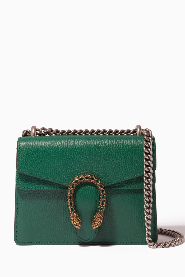 

Green Mini Dionysus Leather Shoulder Bag