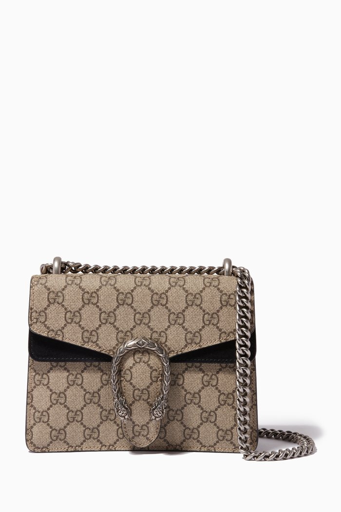

Beige Mini Dionysus GG Supreme Shoulder Bag, Neutral