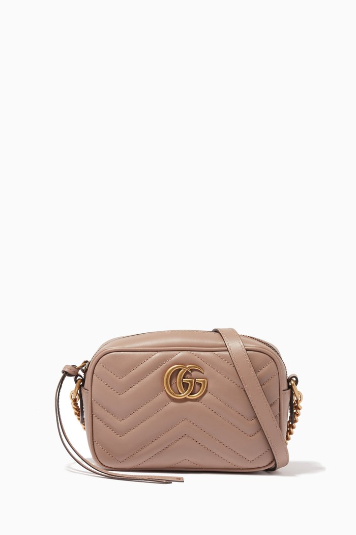 

Beige Mini GG Marmont Camera Cross-Body Bag, Neutral
