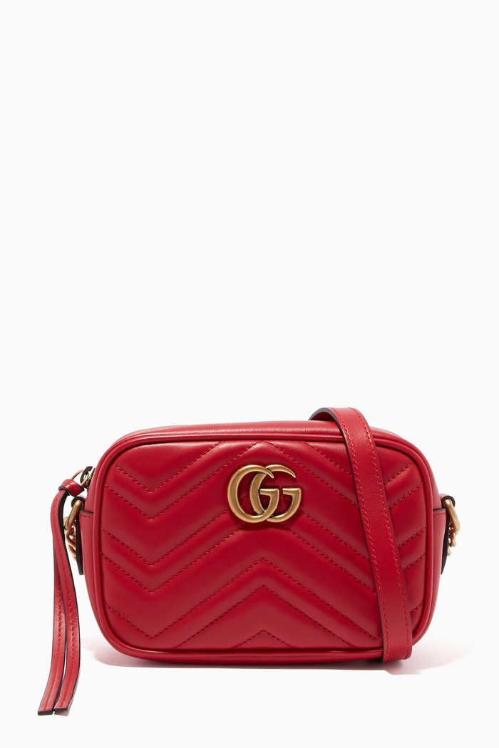

GG Marmont Matelassé Shoulder Bag, Red