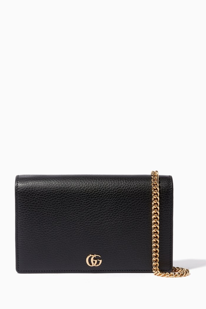 

Black Marmont Leather Chain Wallet