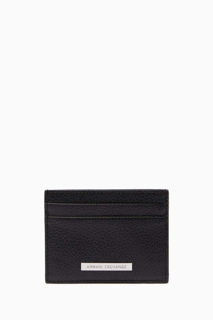 

Logo Plate Card Holder, Black