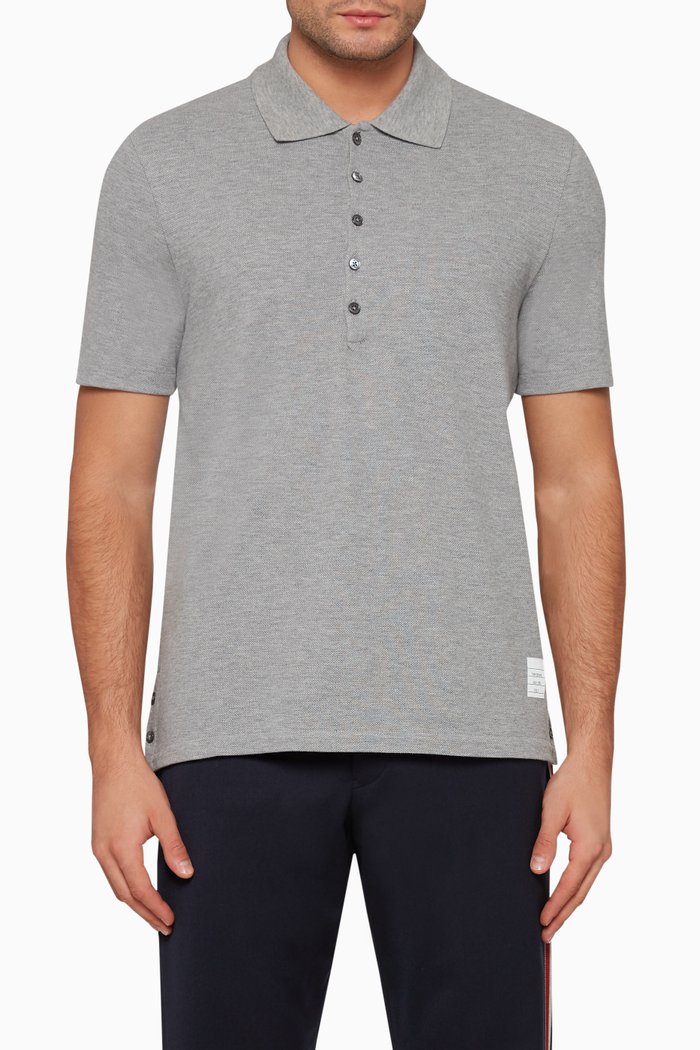 

Classic Short-Sleeved Polo Shirt, Grey