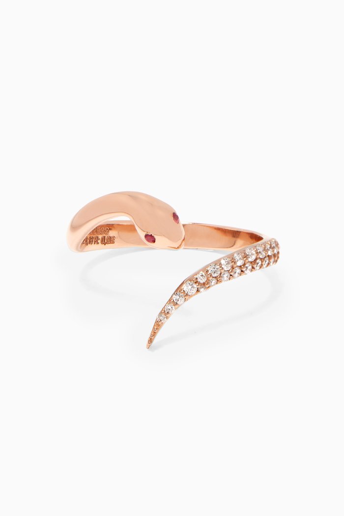 

Rose-Gold, Ruby & Diamond Serpent Ring