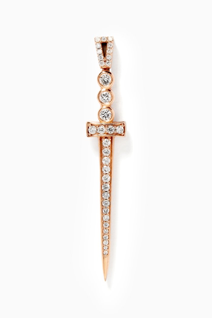 

Sword of Light Single Earring in 14kt Rose Gold