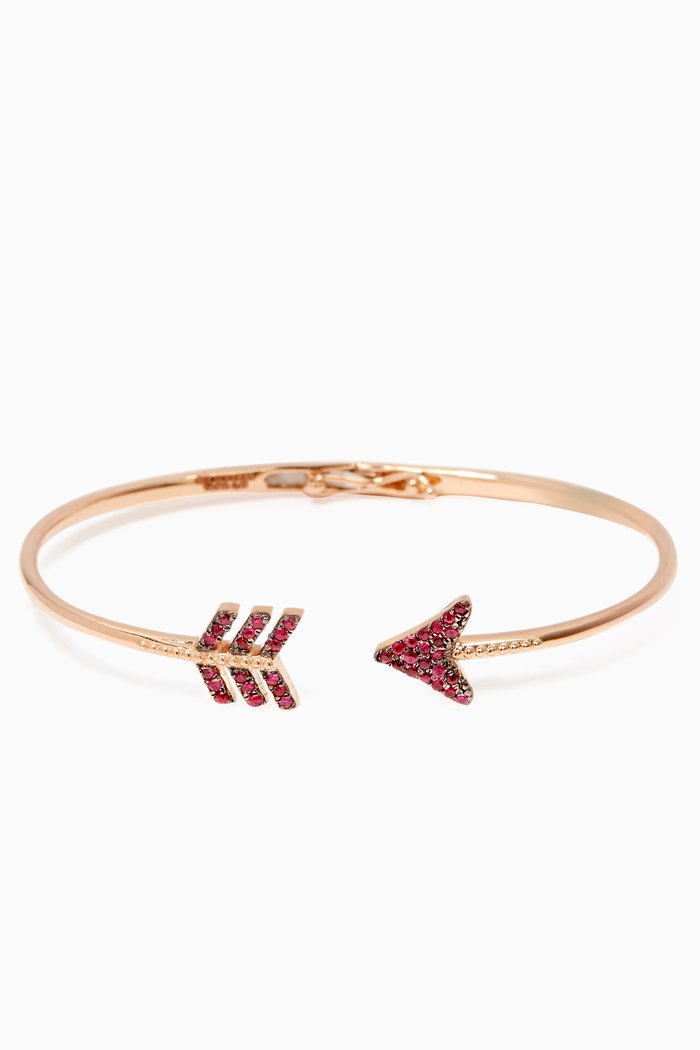 

Rose-Gold & Ruby Eros Arrow Bangle