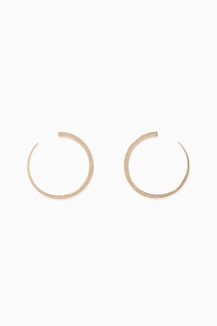 

Gold Moon Pearl Earrings