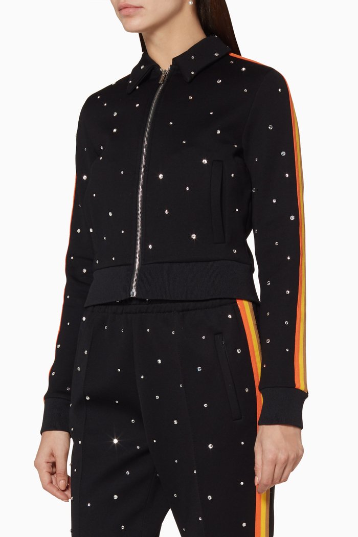 

Black Jersey Polka-Dot Jacket