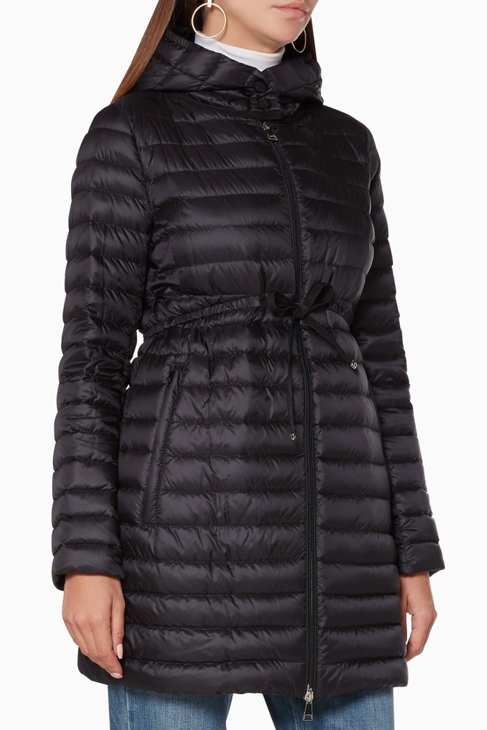 

Barbel Quilted Hooded Coat, Black