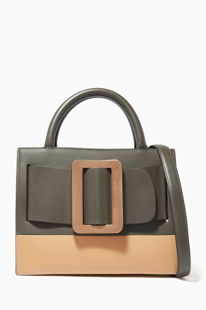

Bobby 23 Buckle Bag in Leather, Grey