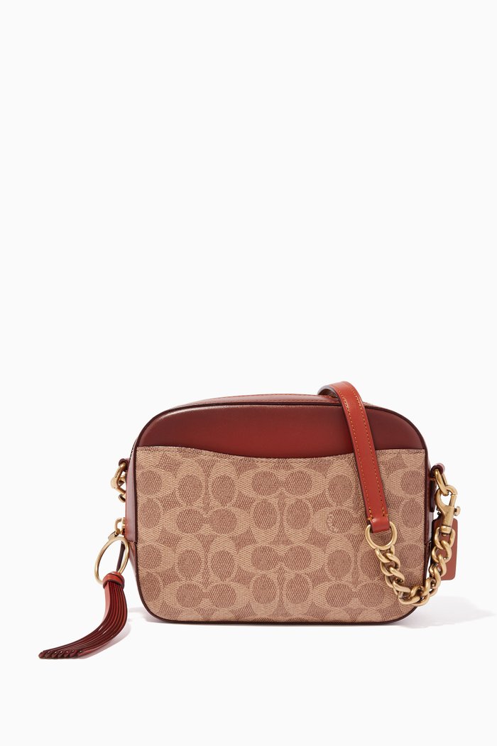 

Signature Canvas Camera Bag, Brown