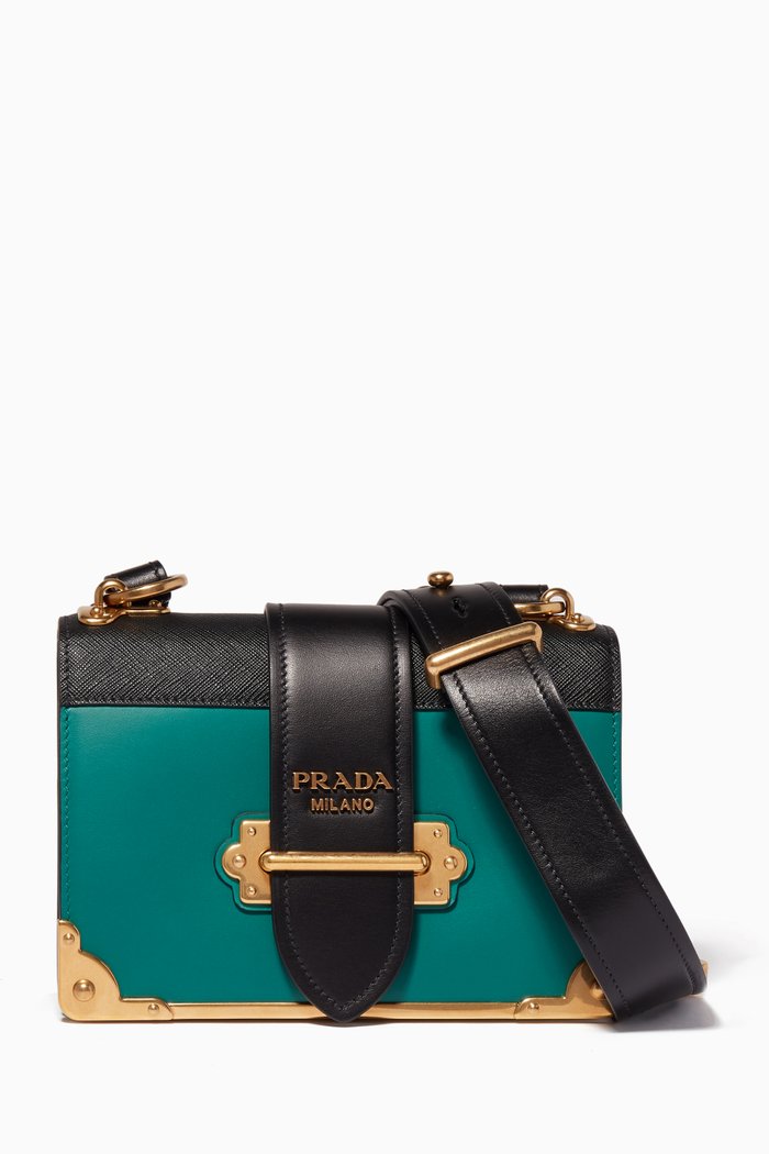 

Cahier Shoulder Bag in Leather, Green