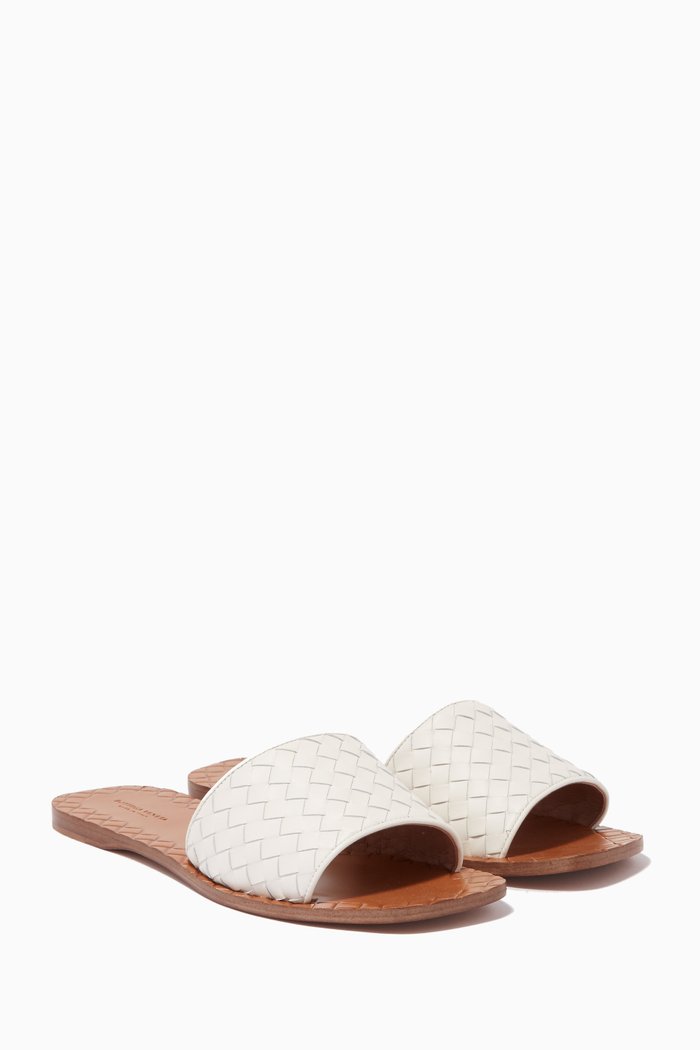 

White Ravello Intrecciato Sandals