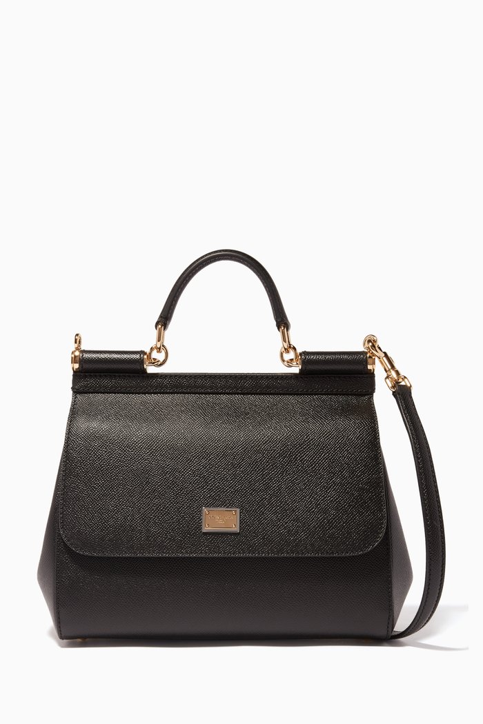 

Black Medium Dauphine Leather Miss Sicily Bag