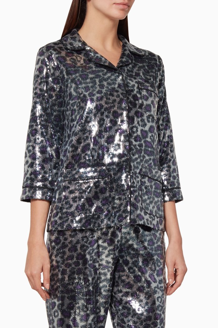 

Purple Sequin Pyjama Top