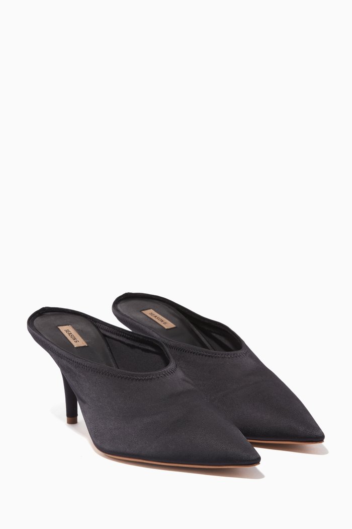 

Black Stretch-Satin Point-Toe Pumps