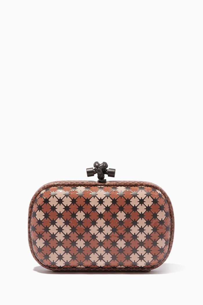 

Pink Enamel Knot Clutch