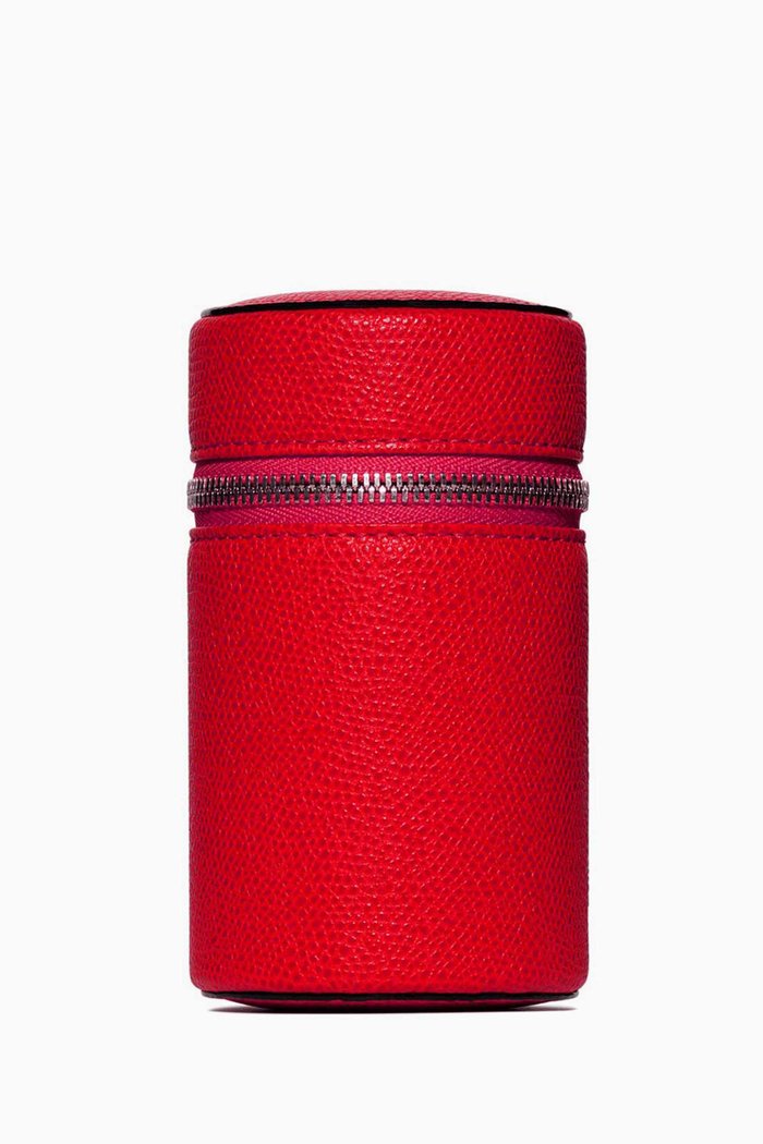 

Red Small Valextra Leather Case, Multicolour