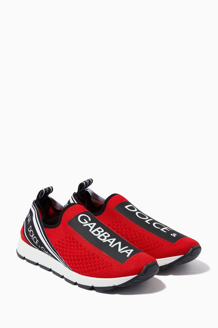 

Slip-On Logo Sneakers, Red