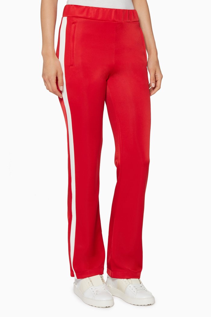 

Red Side-Striped Track Pants