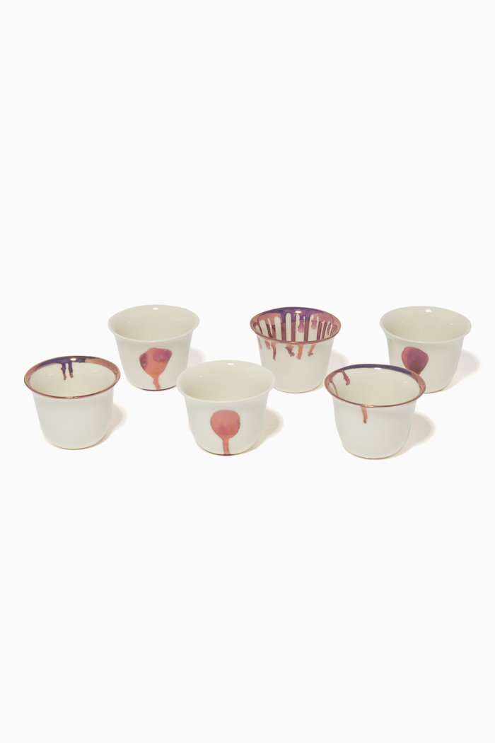 

Arabic Coffee Cups, Set of 6, Multicolour
