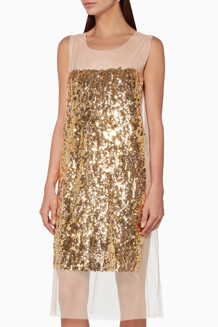 

Gold Embellished Slip Dress