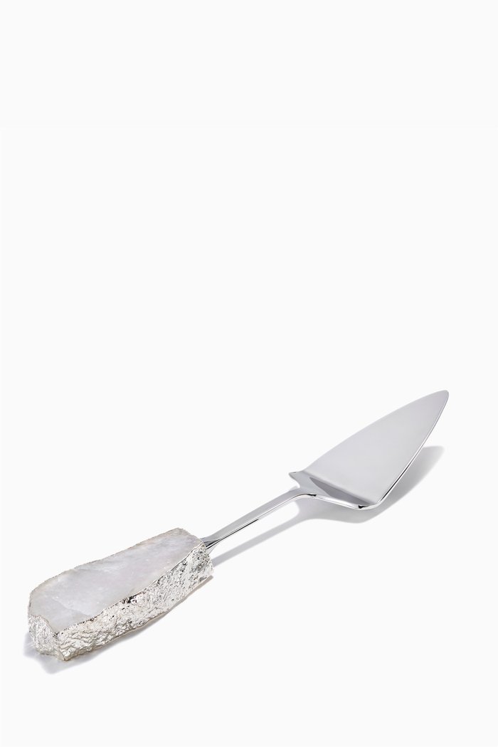 Silver Torta Carrara Cake Server, Multicolour