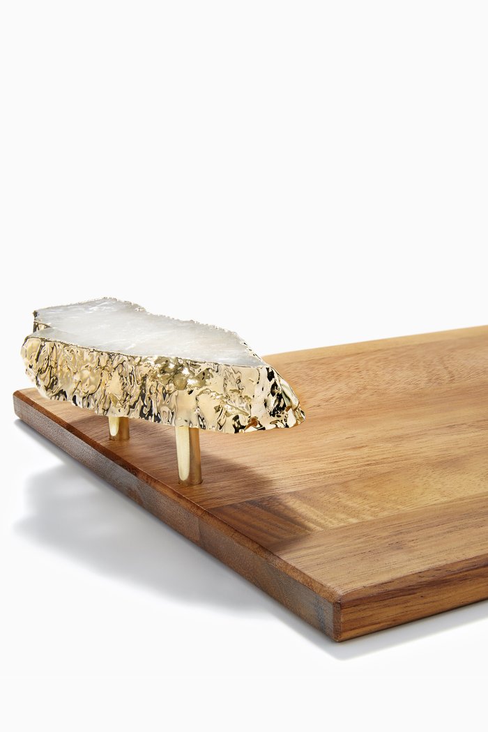 

Gold Crystal Bosque Small Tray, Multicolour