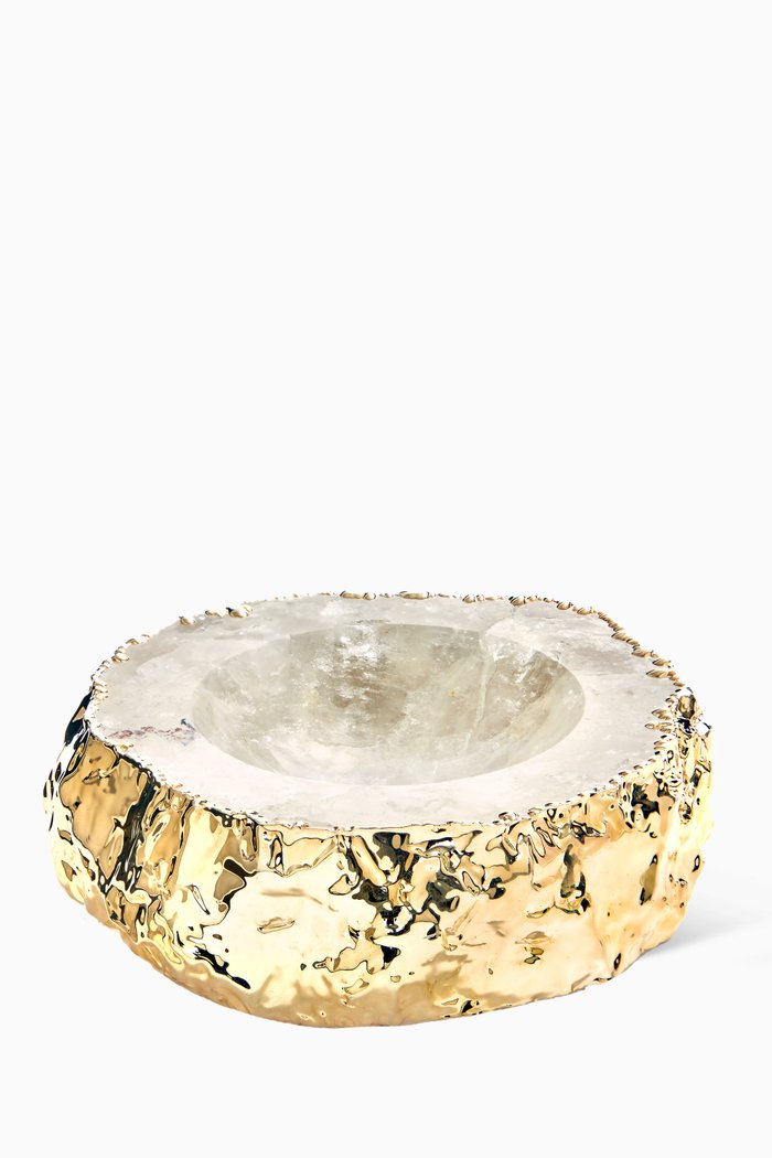 

Gold Cascita Crystal Bowl, Multicolour