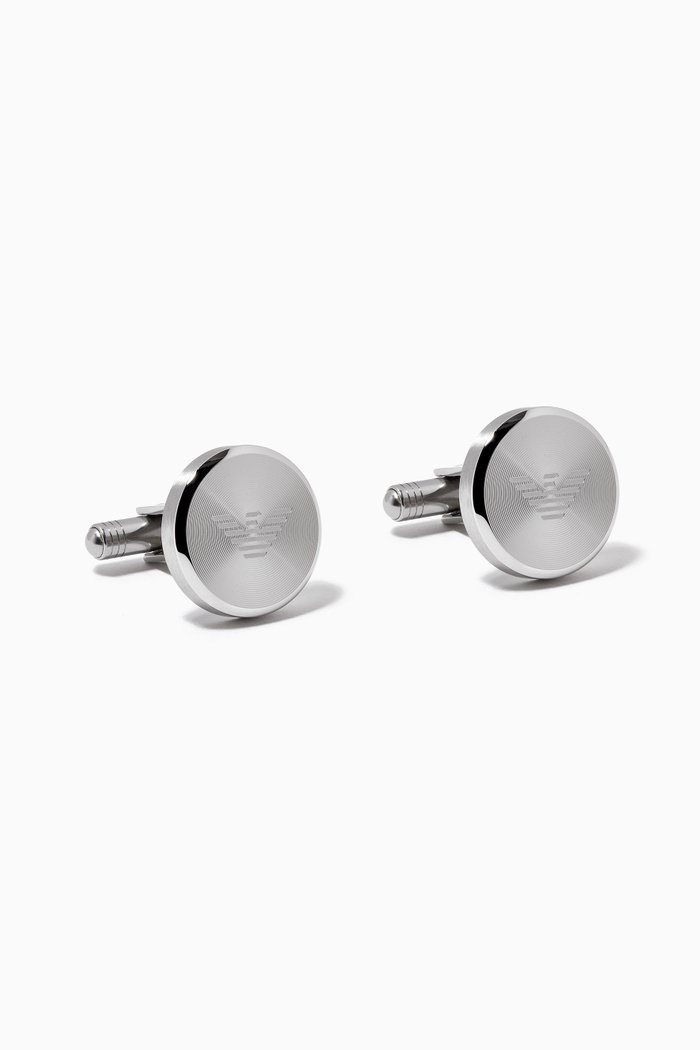 

EA Eagle Cufflinks in Stainless Steel, Multicolour