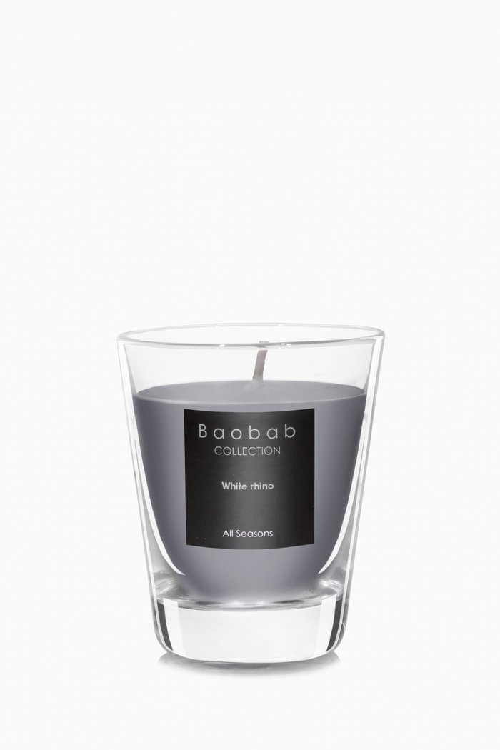 

Mini Max White Rhino Candle, Multicolour
