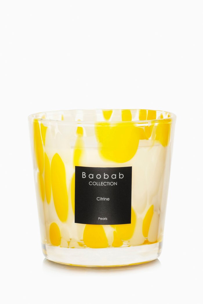 Max One Citrine Pearls Candle, Multicolour