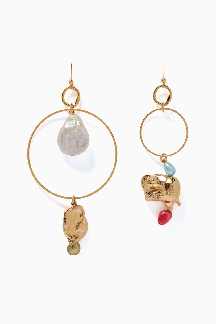 

Gold Pelican Earrings