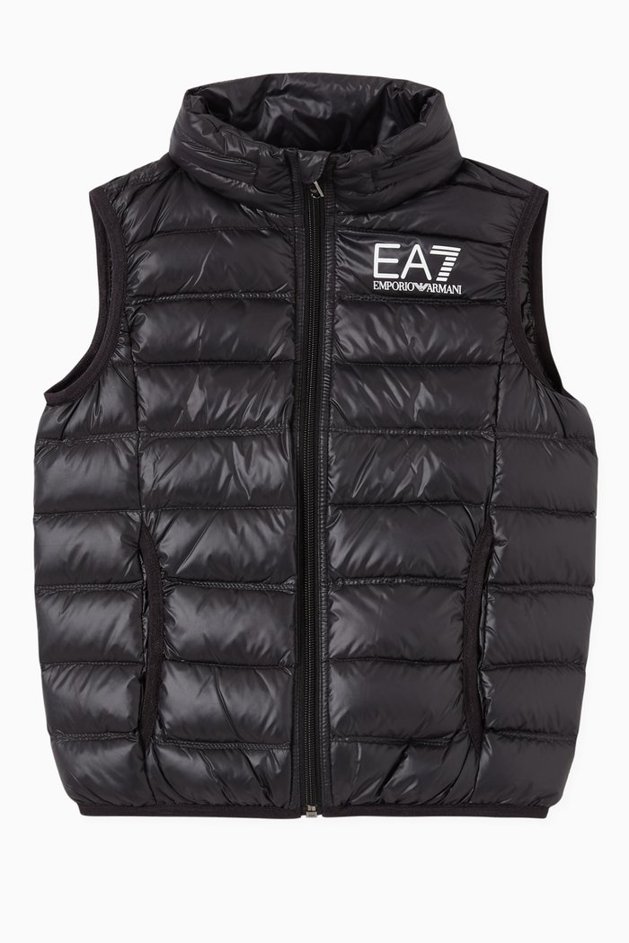 

EA7 Padded Vest in Techno Nylon, Black
