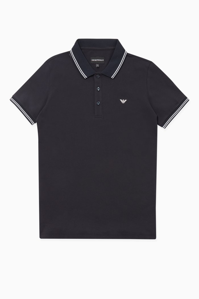 

Eagle Logo Polo T-Shirt, Blue