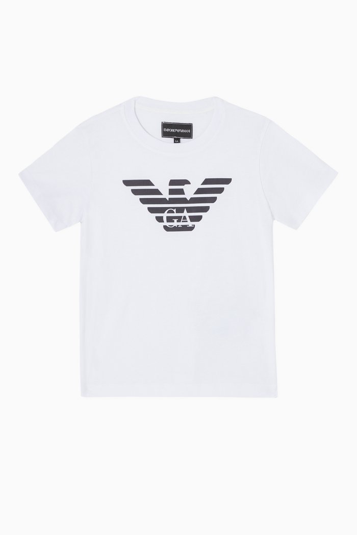 

Eagle Logo Cotton T-Shirt, White