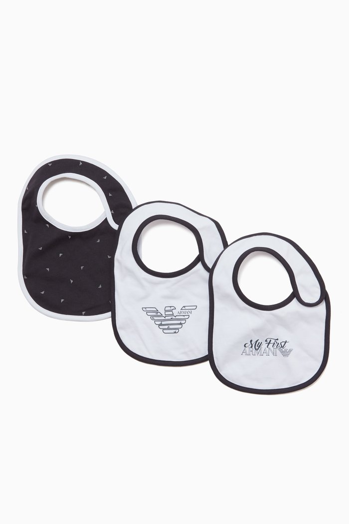 

Navy & White Bib Gift, Set Of 3, Blue
