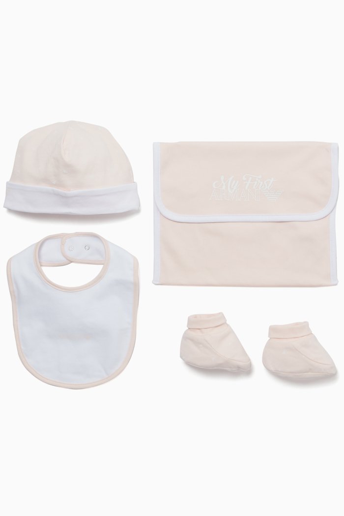 Pink & White Three-Pack Sleepsuit Set