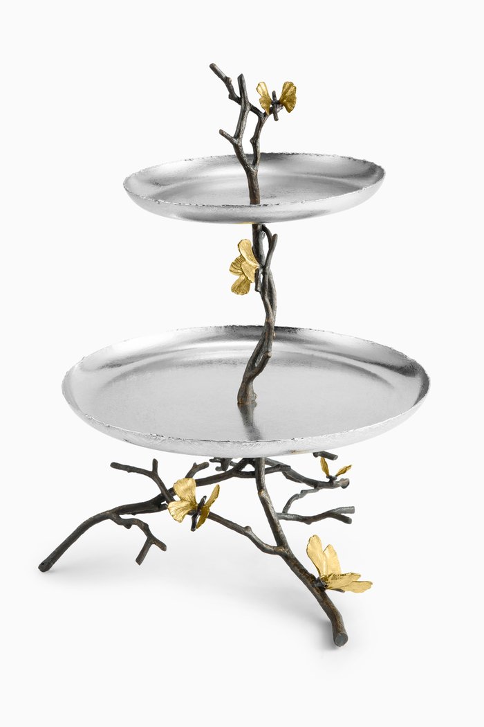 

Butterfly Gingko Two-Tier Etagere, Multicolour