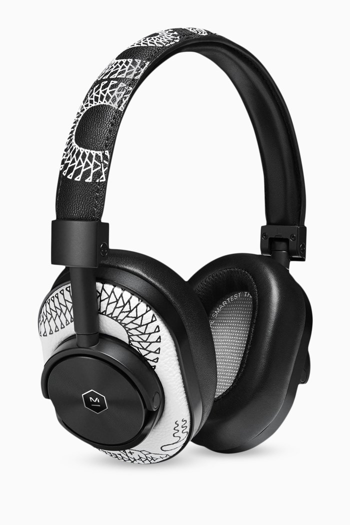 

White & Black Scott Campbell Studio MW60 Wireless Over-Ear Headphones, Multicolour