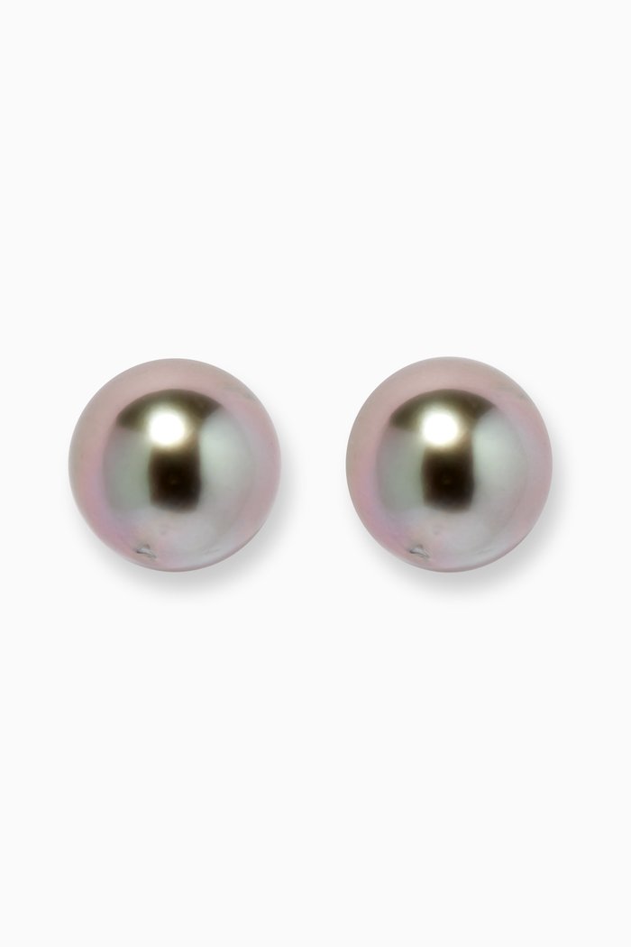 

Akila Tahitian Pearl Stud Earring in 18kt Rose Gold